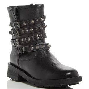 Luizia Graxo Leather Bootie - 7.5 / Black / Graxo Leather - NEW